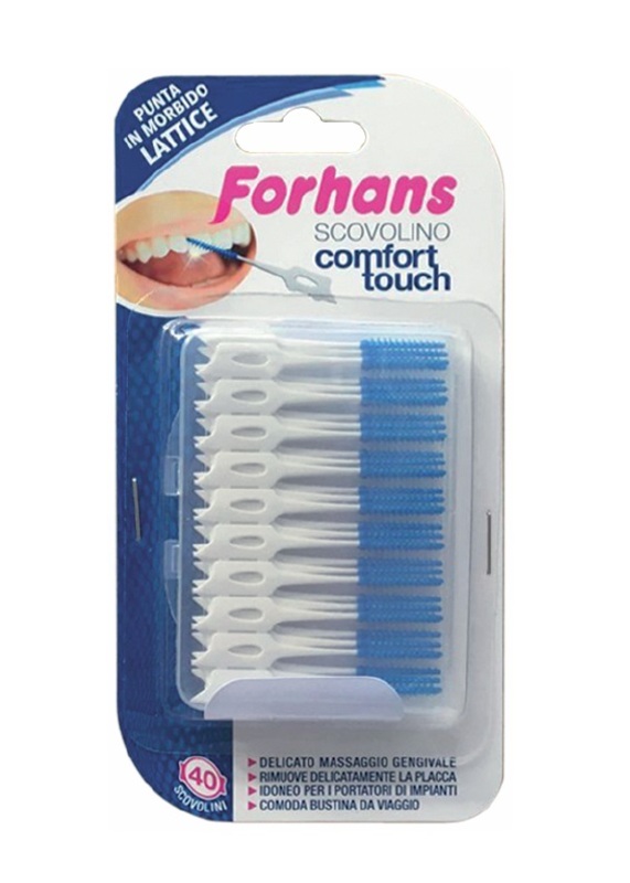 FORHANS SCOVOLINO COMFORT TOUCH PUNTA IN LATTICE 40 PEZZI - Farmaciapacini.it