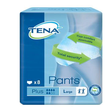 PANNOLONE PULL-UP TENA PANTS PLUS TAGLIA LARGE 8 PEZZI - Farmaciapacini.it