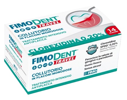 FIMODENT TRAVEL COLLUTORIO CLOREXIDINA SPDD 0,20% 14 FLACONCINI MONODOSE 10 ML - Farmaciapacini.it