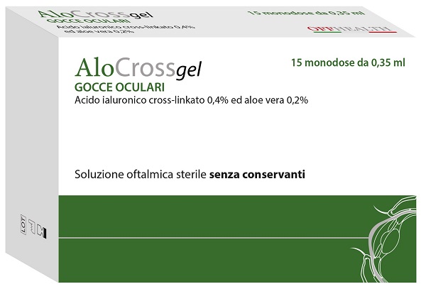 ALOCROSS SOLUZIONE OFTALMICA ACIDO IALURONICO CROSS-LINKATO 0,2% E ALOE VERA 15 MONODOSE DA 0,35 ML - Farmaciapacini.it