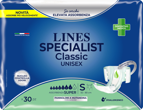 PANNOLONE MUTANDA LINES SPECIALIST CLASSIC MP SUPER 30 PEZZI - Farmaciapacini.it
