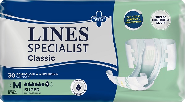PANNOLONE A MUTANDA LINES SPECIALIST CLASSIC SUPER MM 30 PEZZI - Farmaciapacini.it