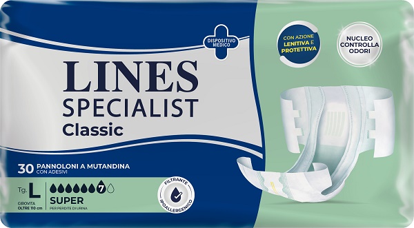 PANNOLONE A MUTANDA LINES SPECIALIST CLASSIC SUPER MG 30 PEZZI - Farmaciapacini.it