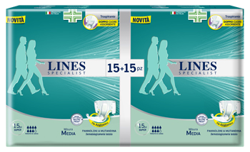 PANNOLONE A MUTANDA LINES SPECIALIST SUPER MM 30 PEZZI - Farmaciapacini.it