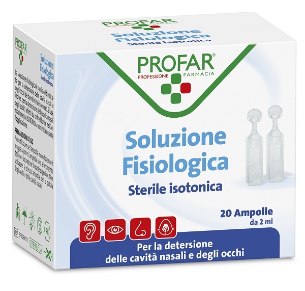 PROFAR SOLUZIONE FISIOLOGICA STERILE ISOTONICA 2 ML 20 AMPOLLE - Farmaciapacini.it