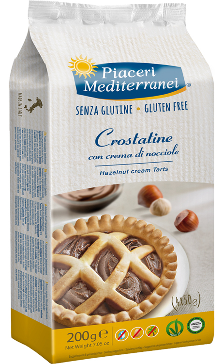 PIACERI MEDITERRANEI CROSTATINA CON CREMA DI NOCCIOLA 4 X 50 G - Farmaciapacini.it
