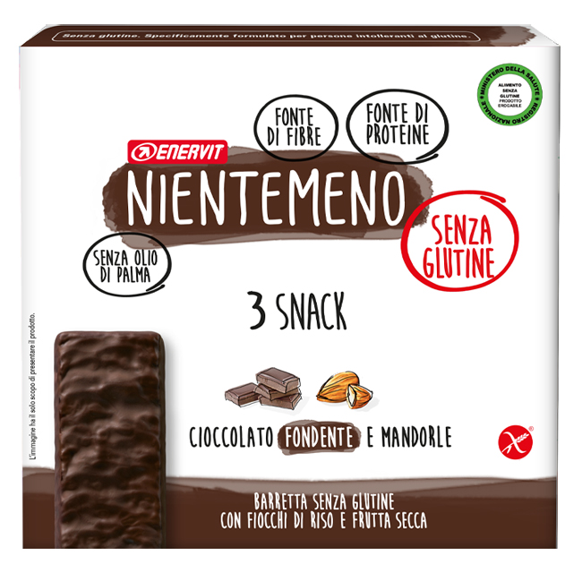 NIENTEMENO BAR FONDENTE MANDORLE 3 X 33 G - Farmaciapacini.it