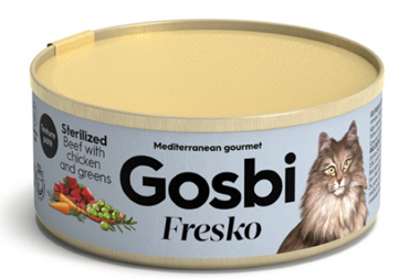 GOSBI FRESKO CAT STERILIZED BEEF CHICKEN GREENS 70 G - Farmaciapacini.it