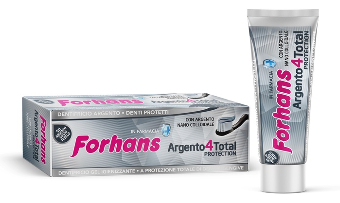 DENTIFRICIO SILVER 4 WHITE FORHANS 75 ML - Farmaciapacini.it