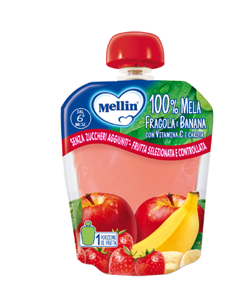 MELLIN 100% MELA FRAGOLA BANANA 90  G - Farmaciapacini.it