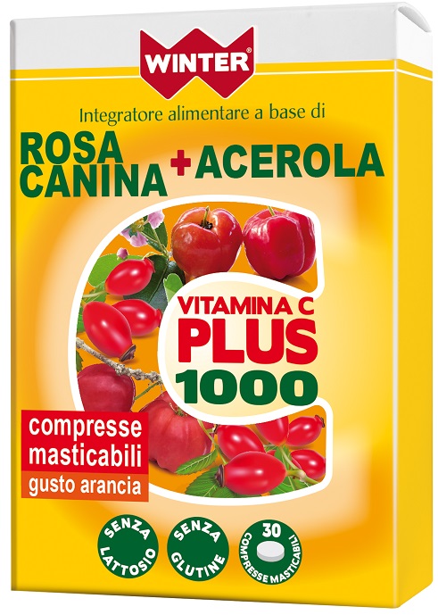 WINTER VITAMINA C PLUS 1000 ROSA CANINA + ACEROLA 30 COMPRESSE MASTICABILI - Farmaciapacini.it