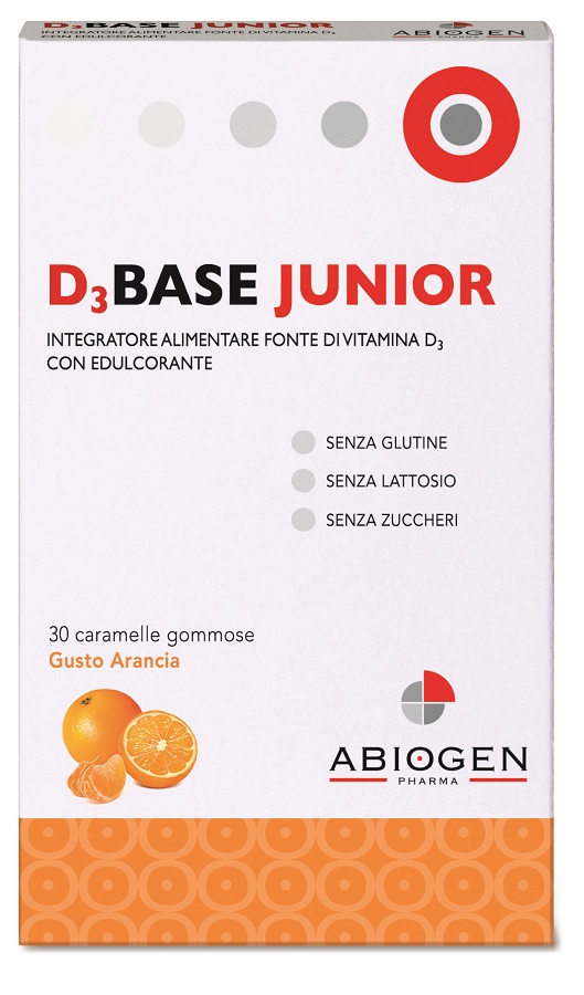 D3BASE JUNIOR 30 CARAMELLE GOMMOSE ARANCIA - Farmaciapacini.it