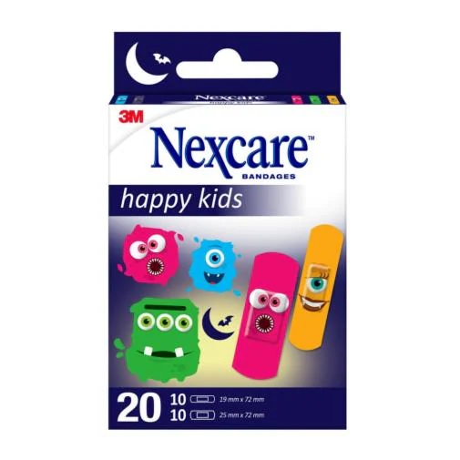CEROTTI NEXCARE KIDS PLASTERS MONSTERS 20 PEZZI ASSORTITI - Farmaciapacini.it