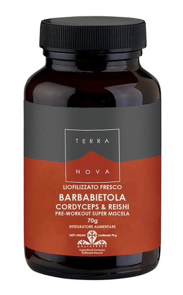 TERRANOVA BARBABIETOLA CORDYCEPS & REISHI PREWORKOUT 70 G - Farmaciapacini.it