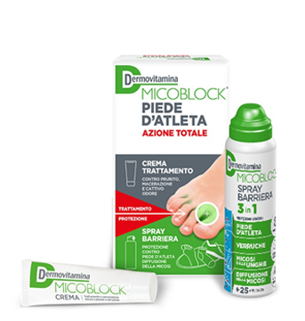 DERMOVITAMINA MICOBLOCK PIEDE D'ATLETA CREMA 30 ML + SPRAY BARRIERA 3 IN 1 100 ML - Farmaciapacini.it