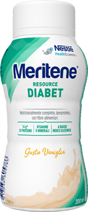 MERITENE RESOURCE DIABET VANIGLIA ALIMENTO IPERPROTEICO 28 VITAMINE E MINERALI 200 ML - Farmaciapacini.it