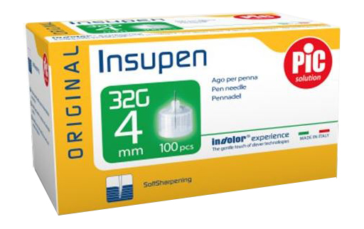 AGO PER PENNA PIC INSUPEN ORGINAL GAUGE 32,5X4 MM 100 PEZZI - Farmaciapacini.it