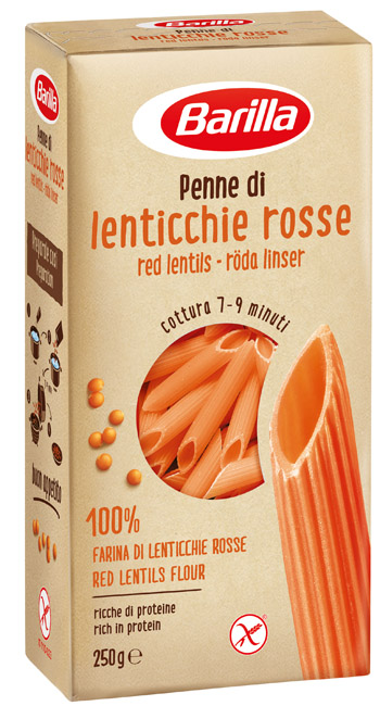 BARILLA PENNE DI LENTICCHIE ROSSE 250 G - Farmaciapacini.it