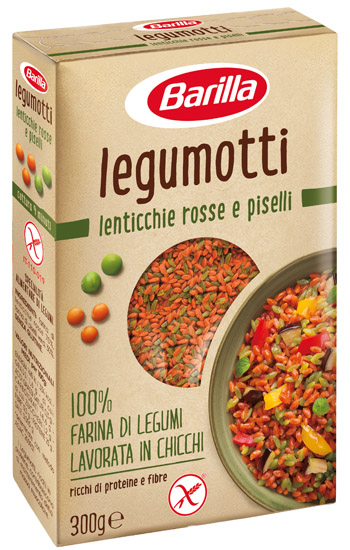 BARILLA LEGUMOTTI ALLE LENTICCHIE ROSSE E PISELLI 300 G - Farmaciapacini.it