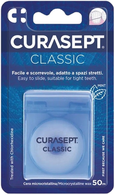 CURASEPT FLOSS CLASSIC CERATO CLOREXIDINA - Farmaciapacini.it
