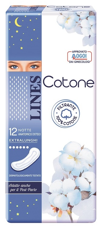 LINES COTONE NON ULTRA NOTTE DISTESI 12 PEZZI - Farmaciapacini.it
