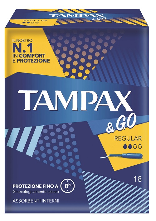 TAMPAX&GO REGULAR 18 PEZZI - Farmaciapacini.it