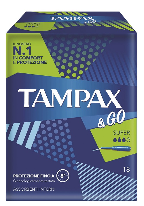 TAMPAX&GO SUPER 18 PEZZI - Farmaciapacini.it