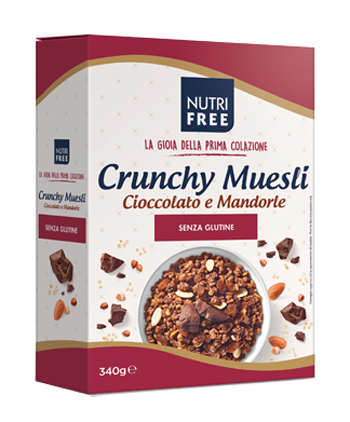 NUTRIFREE CRUNCHY MIX CIOCCOLATO E MANDORLE 340 G - Farmaciapacini.it
