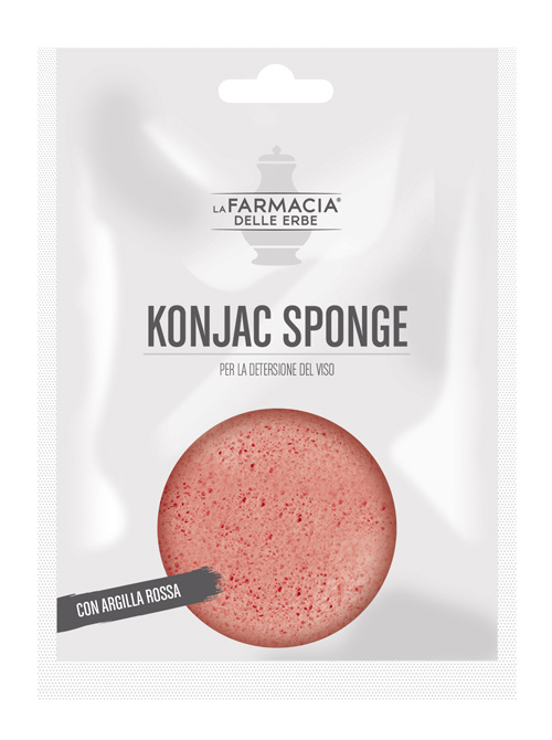 FDE KONJAC SPONGE ARGILLA ROSSA 1 PEZZO - Farmaciapacini.it