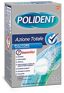 POLIDENT AZIONE TOTALE 66 COMPRESSE PULITORE PER PROTESI QUOTIDIANO - Farmaciapacini.it