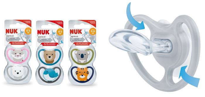 NUK SUCCHIETTO SPACE SILICONE 0-6 MESI 2 PEZZI - Farmaciapacini.it