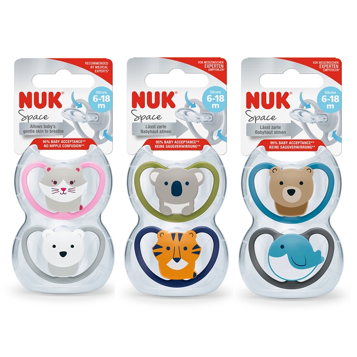 NUK SUCCHIETTO SPACE SILICONE 6-18 MESI 2 PEZZI - Farmaciapacini.it