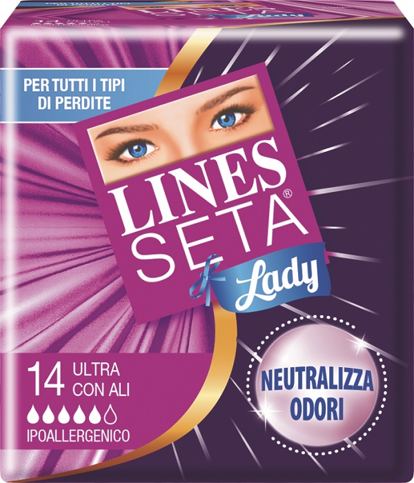 ASSORBENTE LINES SETA ULTRA LADY CON ALI 14 PEZZI - Farmaciapacini.it