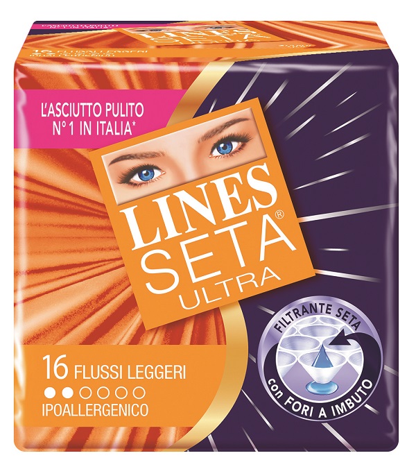 ASSORBENTE LINES SETA ULTRA LEGGERO 16 PEZZI - Farmaciapacini.it