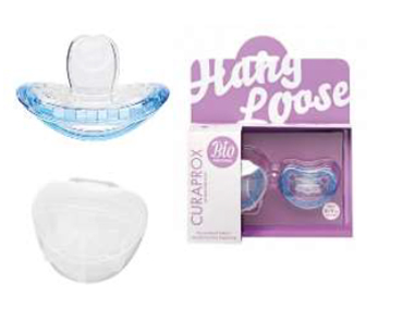 CURAPROX BABY SUCCHIETTO 2 PEZZI TG 0 COLORE BLU + SCATOLA PER IGIENIZZAZIONE - Farmaciapacini.it