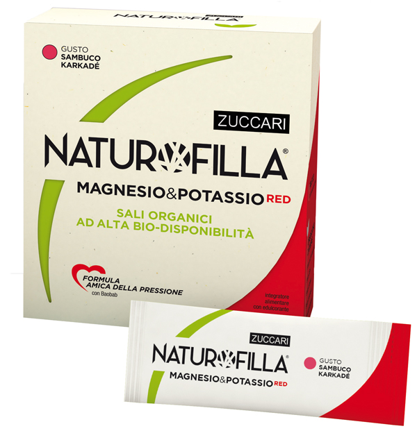 NATUROFILLA MAGNESIO & POTASSIO RED GUSTO SAMBUCO-KARKADE' 14 STICK PACK - Farmaciapacini.it