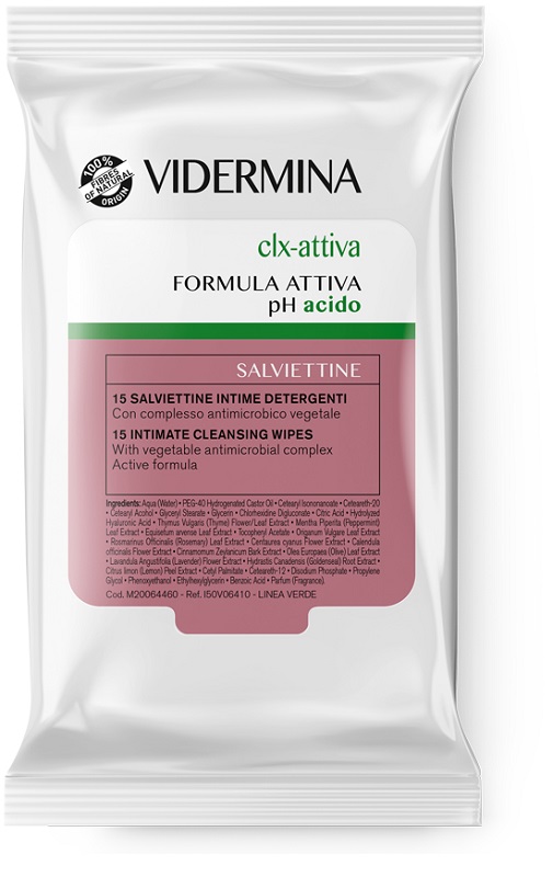 VIDERMINA CLX ATTIVA 15 SALVIETTE INTIME DETERGENTI - Farmaciapacini.it