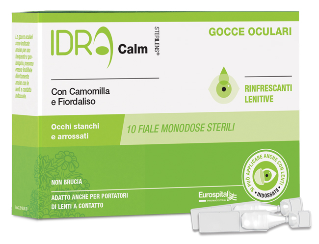 GOCCE OCULARI RINFRESCANTI STERILENS IDRA CALM CAMOMILLA E FIORDALISO 10 FIALE MONODOSE DA 0,33 ML - Farmaciapacini.it