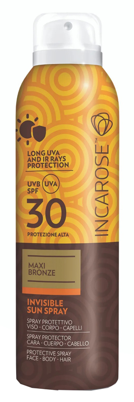 INCAROSE MAXI BRONZE INVISIBLE SUN SPRAY SPF30 150 ML - Farmaciapacini.it