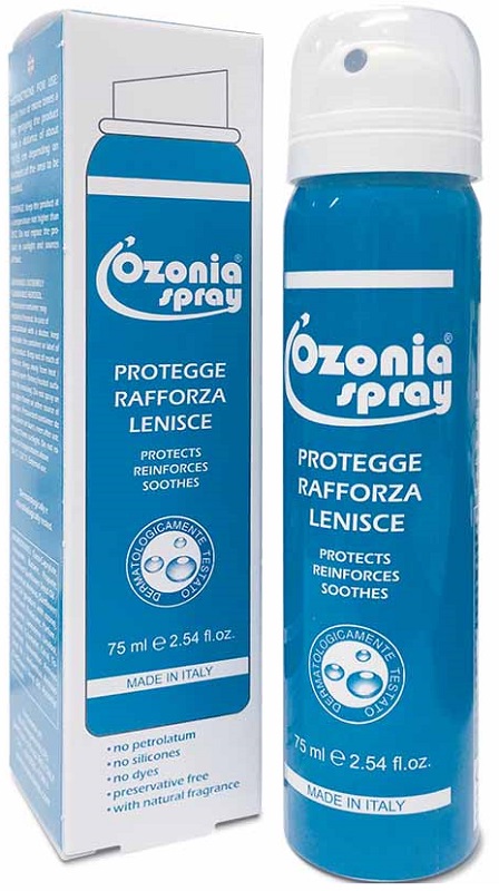 OZONIA SPRAY A BASE DI OLIO OZONIZZATO PER CUTE E MUCOSE ARROSSATE INFIAMMATE DISTROFICHE SENSIBILI 75 ML - Farmaciapacini.it