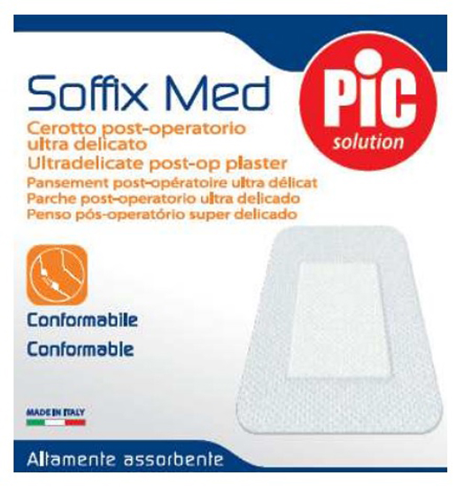 CEROTTO IN TNT ADESIVO CON COMPRESSA ASSORBENTE PIC SOFFIX MED 10X8 CM - Farmaciapacini.it