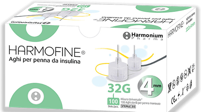 AGO HARMOFINE PENNA DA INSULINA GAUGE 32 4MM 100 PEZZI - Farmaciapacini.it