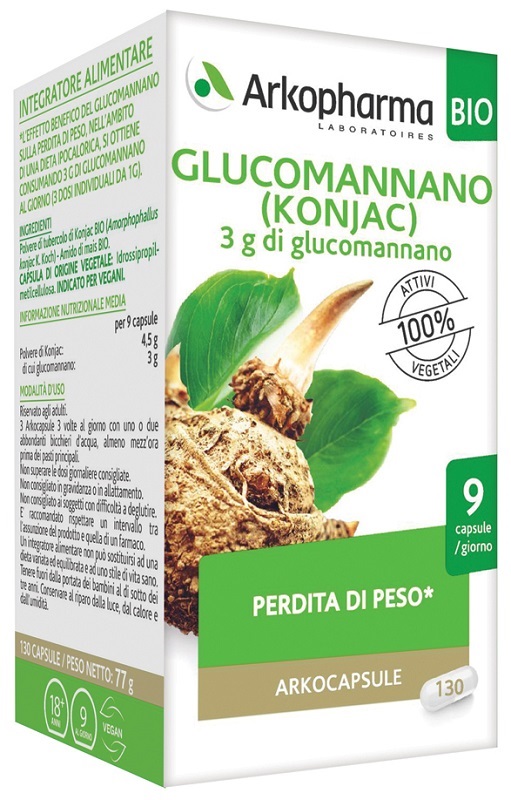 ARKO CAPSULE GLUCOMANNANO 130 CAPSULE - Farmaciapacini.it