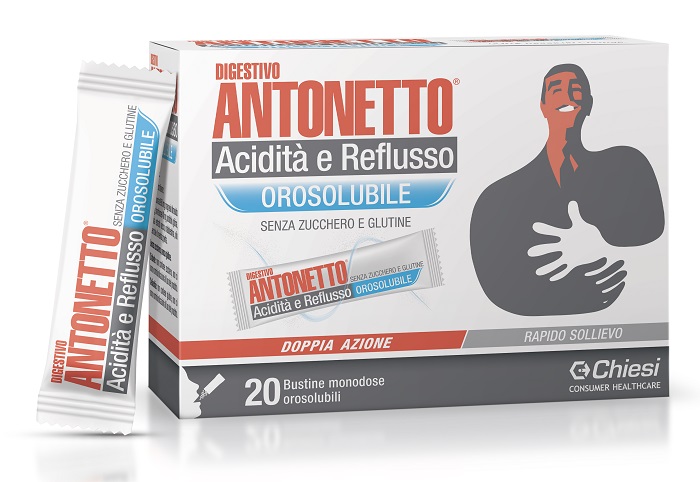 DIGESTIVO ANTONETTO ACIDITA' E REFLUSSO OROSOLUBILE 20 BUSTINE - Farmaciapacini.it