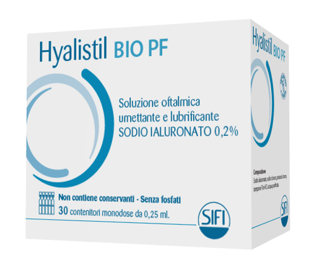 HYALISTIL BIO PF SOLUZIONE OFTALMICA PHOSPHATE FREE MONODOSE A BASE DI ACIDO IALURONICO 0,2% 30 FLACONCINI 0,25 ML - Farmaciapacini.it