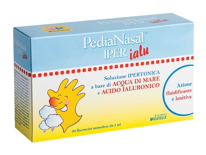 PEDIANASAL IPER SOLUZIONE IPERTONICA CON ACIDO IALURONICO 20 FLACONCINI MONODOSE DA 5 ML - Farmaciapacini.it