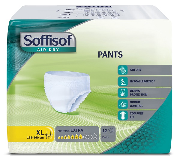 PANNOLONE SOFFISOF AIR DRY PANTS EXTRA EXTRA LARGE 12 PEZZI - Farmaciapacini.it