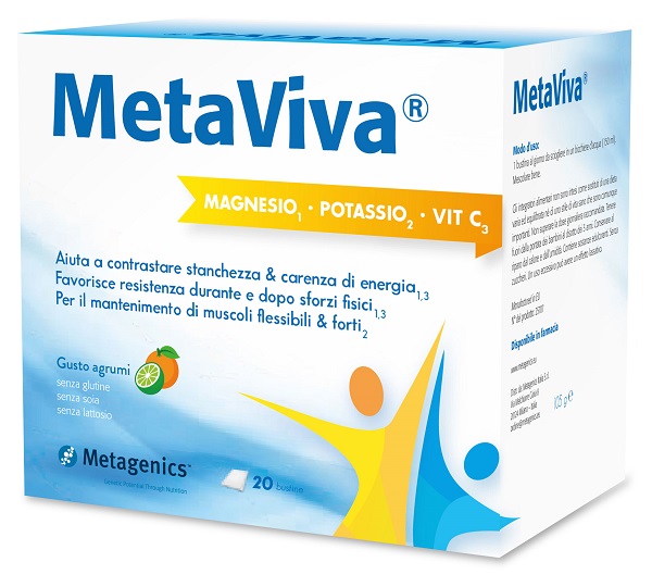 METAVIVA MAGNESIO POTASSIO VITAMINA C 20 BUSTINE - Farmaciapacini.it