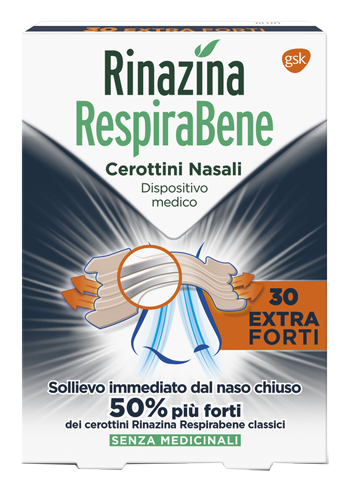 RINAZINA RESPIRABENE CEROTTINO EXTRA FORTE 30 PEZZI - Farmaciapacini.it