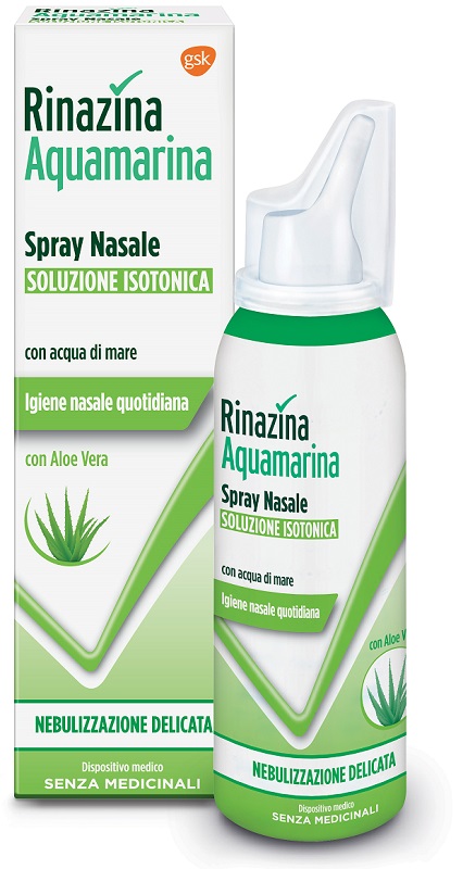 RINAZINA AQUAMARINA ISOTONICA ALOE SPRAY NEBULIZZAZIONE DELICATA 100 ML - Farmaciapacini.it